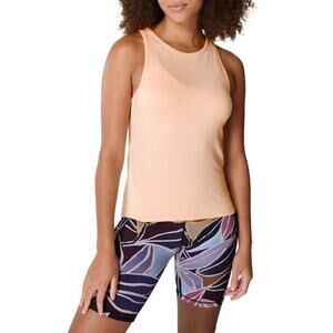 NWT Sweaty Betty Mindful Seamless High Neck Yoga Tank SZ MEDIUM Blossom Orange